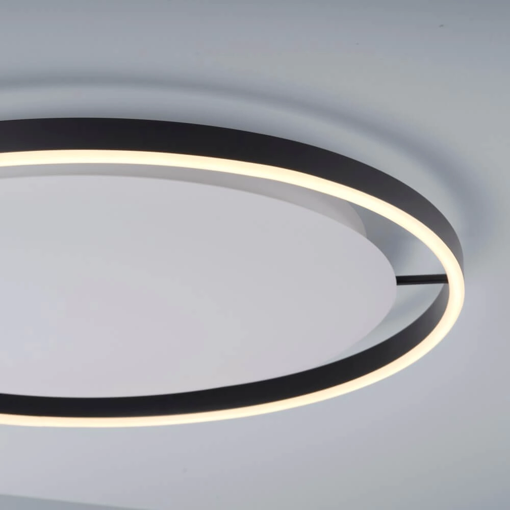 Plafonnier Ritus noir Ø 58,5cm Just Light 4043689983932