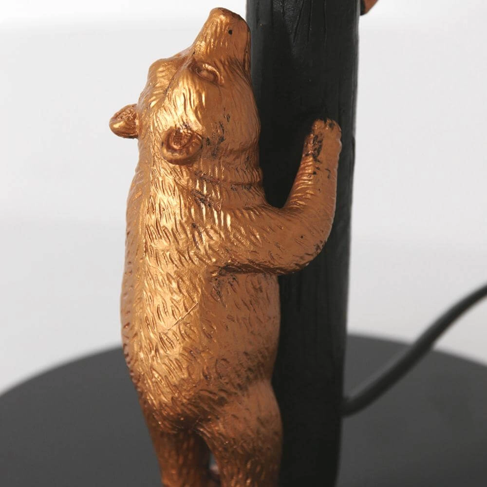 Lampe de table Animaux Ours noir avec capuche en bambou Steinhauer 8712746172126
