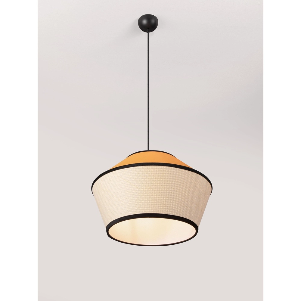 Lampe suspendue Veliss blanc avec jaune Lyora 5212017493859