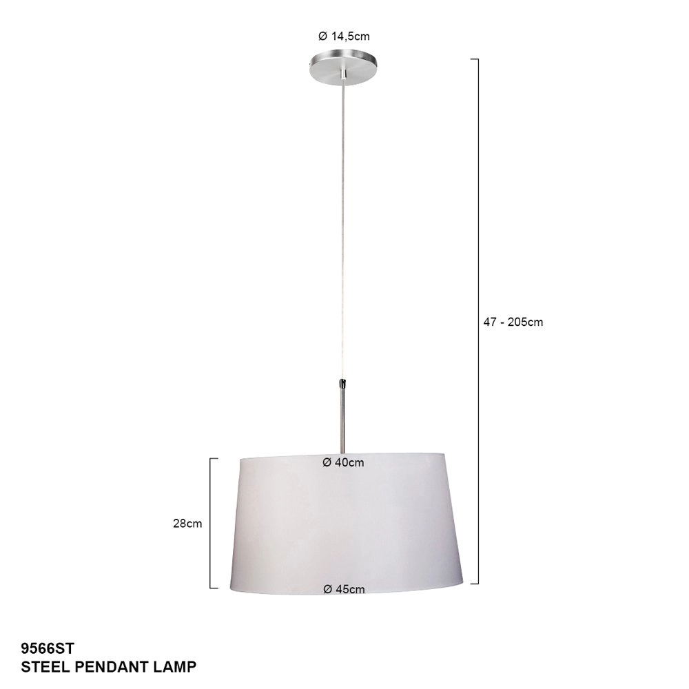 Lampe à suspension Gramineus avec capuche blanche Steinhauer 8712746088731