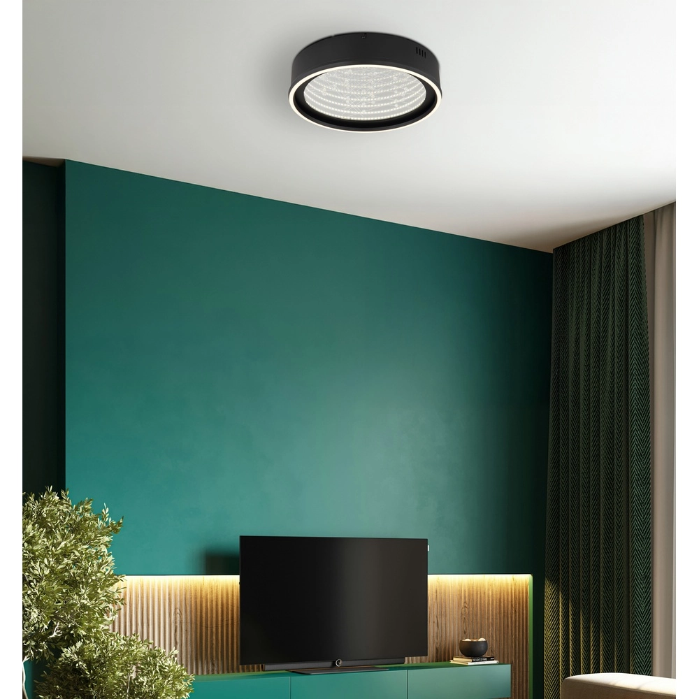 Lampe de plafond Mirrora noir Ø 40cm Globo 9007371578849