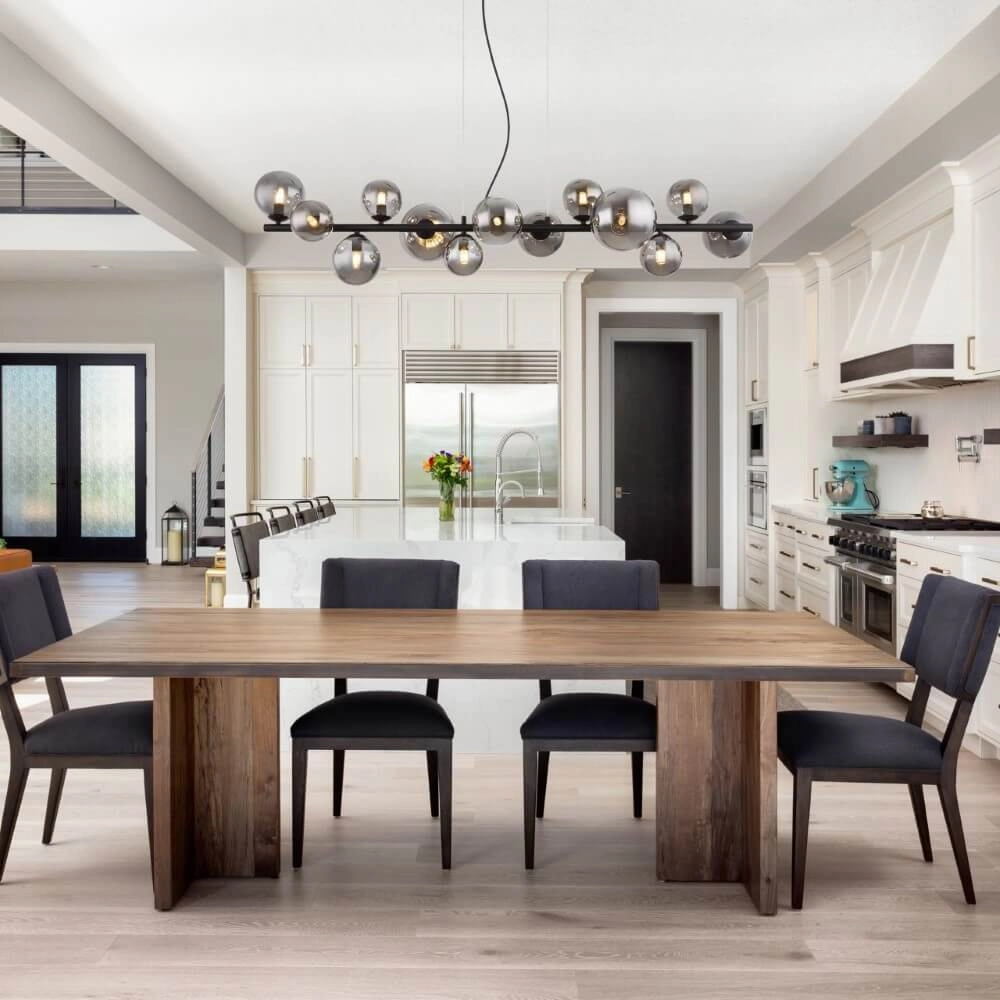 Lampe suspendue design Riha noir avec verre fumé Globo 9007371457823