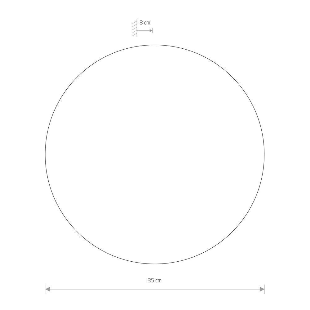 Lampe murale de conception Ring brun sable Ø 35cm Lyora 5903139126540