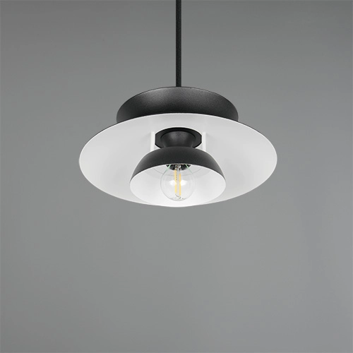 Conception de la lampe suspendue Amarila noir Ø 25cm Trio 4017807682762