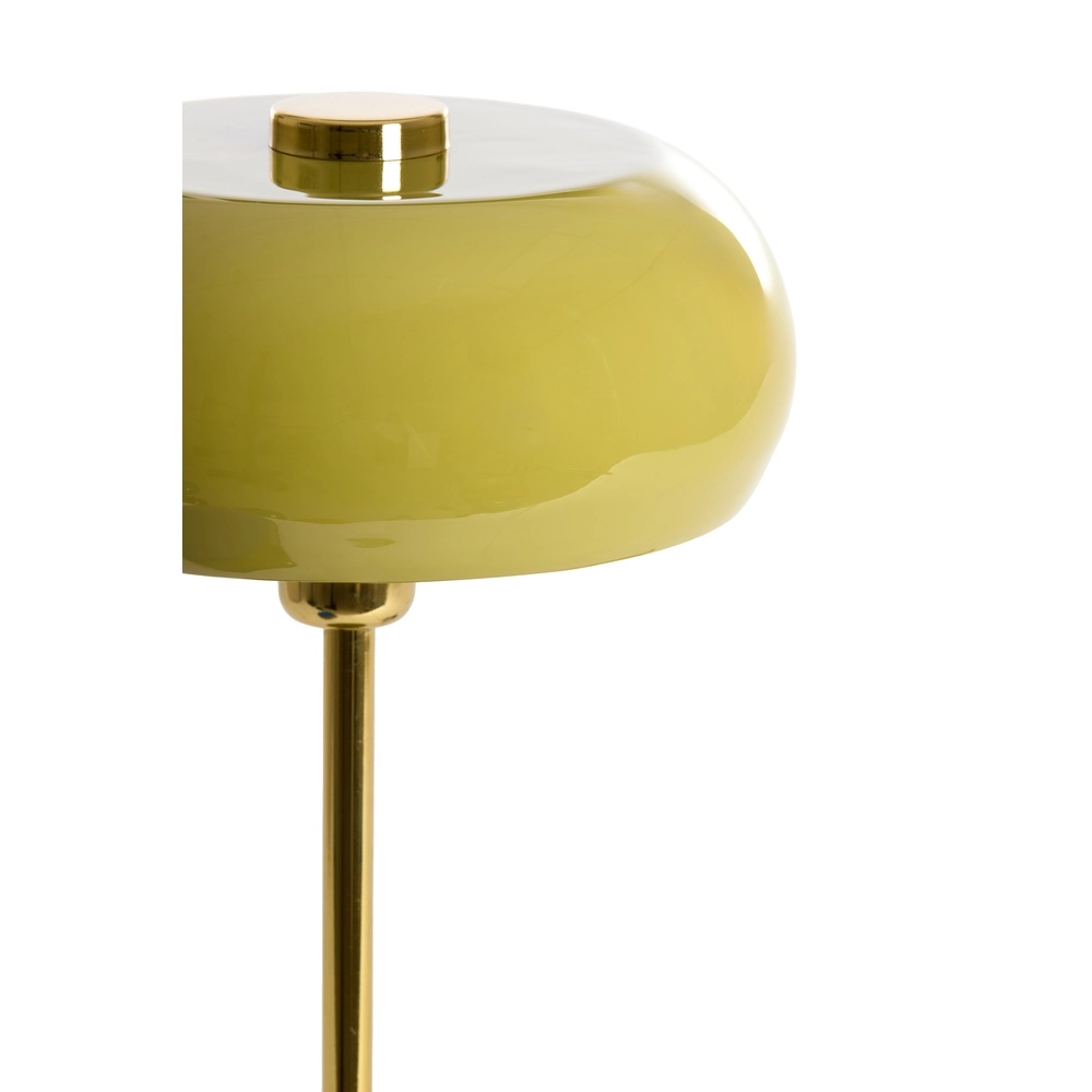 Lampe de table Surin Ø 26cm - vert olive brillant avec or Light & Living 8717807743499
