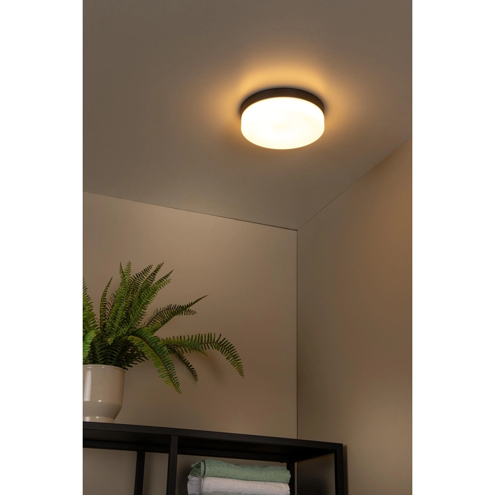 Éclairage de plafond Biskit Ø 28cm - IP44 noir Lucide 5411212792150