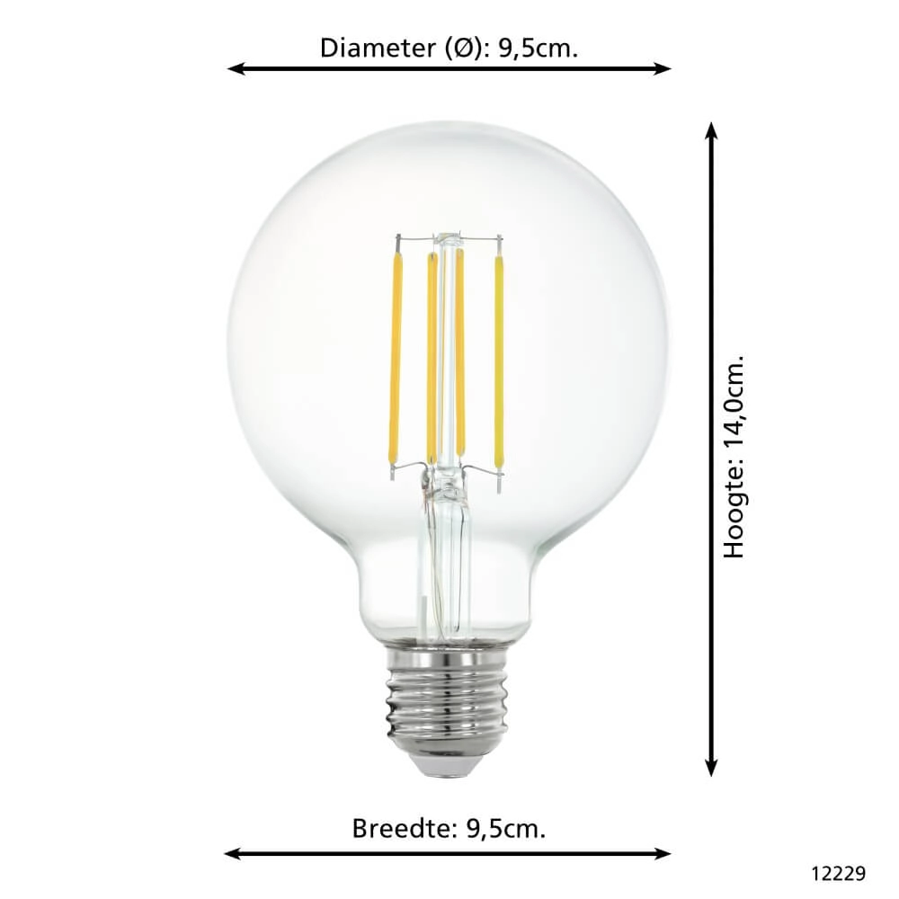 Ampoule de lampe LED Zigbee - E27 - 6 watt - 2700K - G95 Eglo 9002759122294