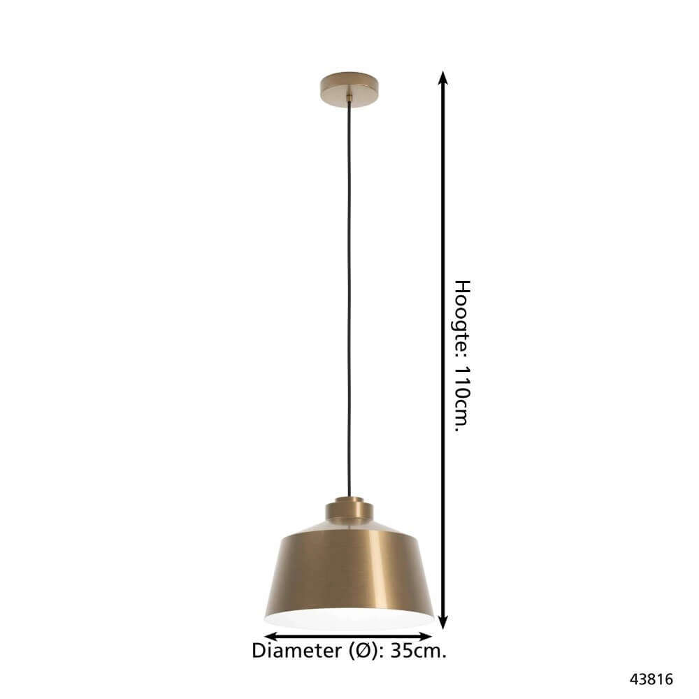Lampe à suspension en laiton Southery Ø 35 cm Eglo 9002759438166