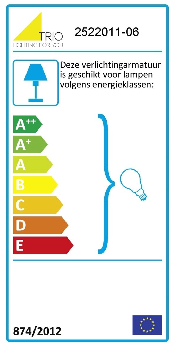 Applique murale design Series 2520 chrome avec jante Trio 4017807080797