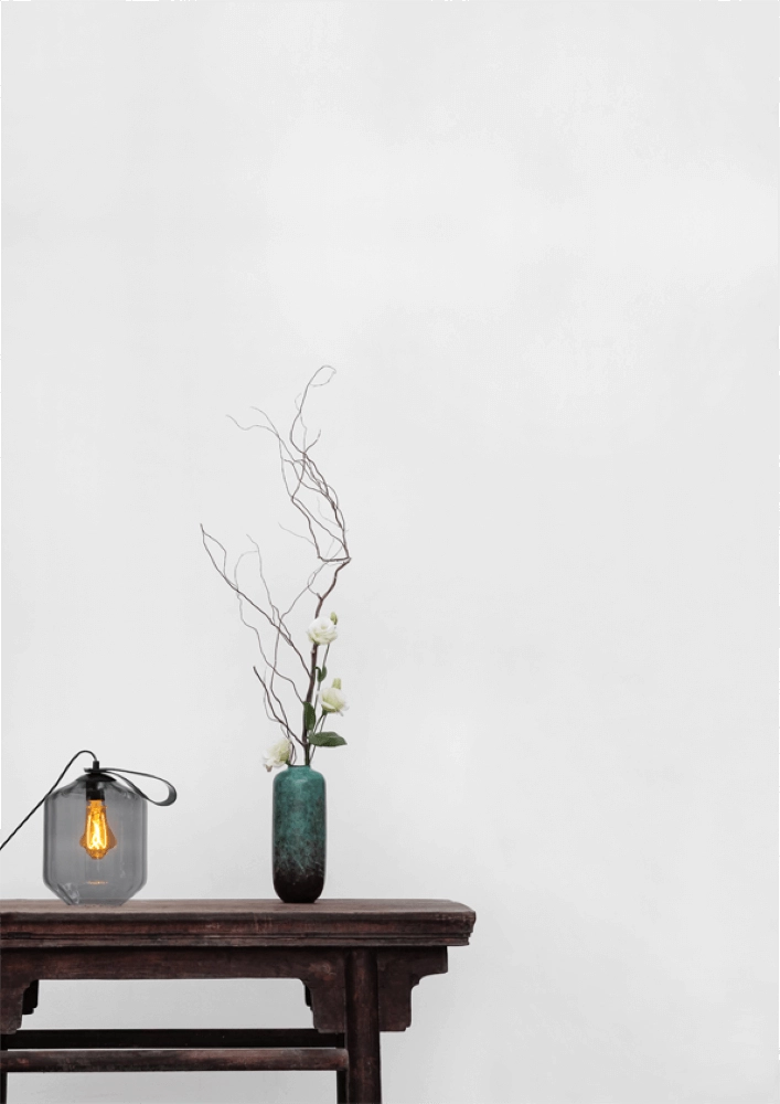 Lampe de table Porto Transporter avec un verre fumé Jagger Masterlight 8718121271330