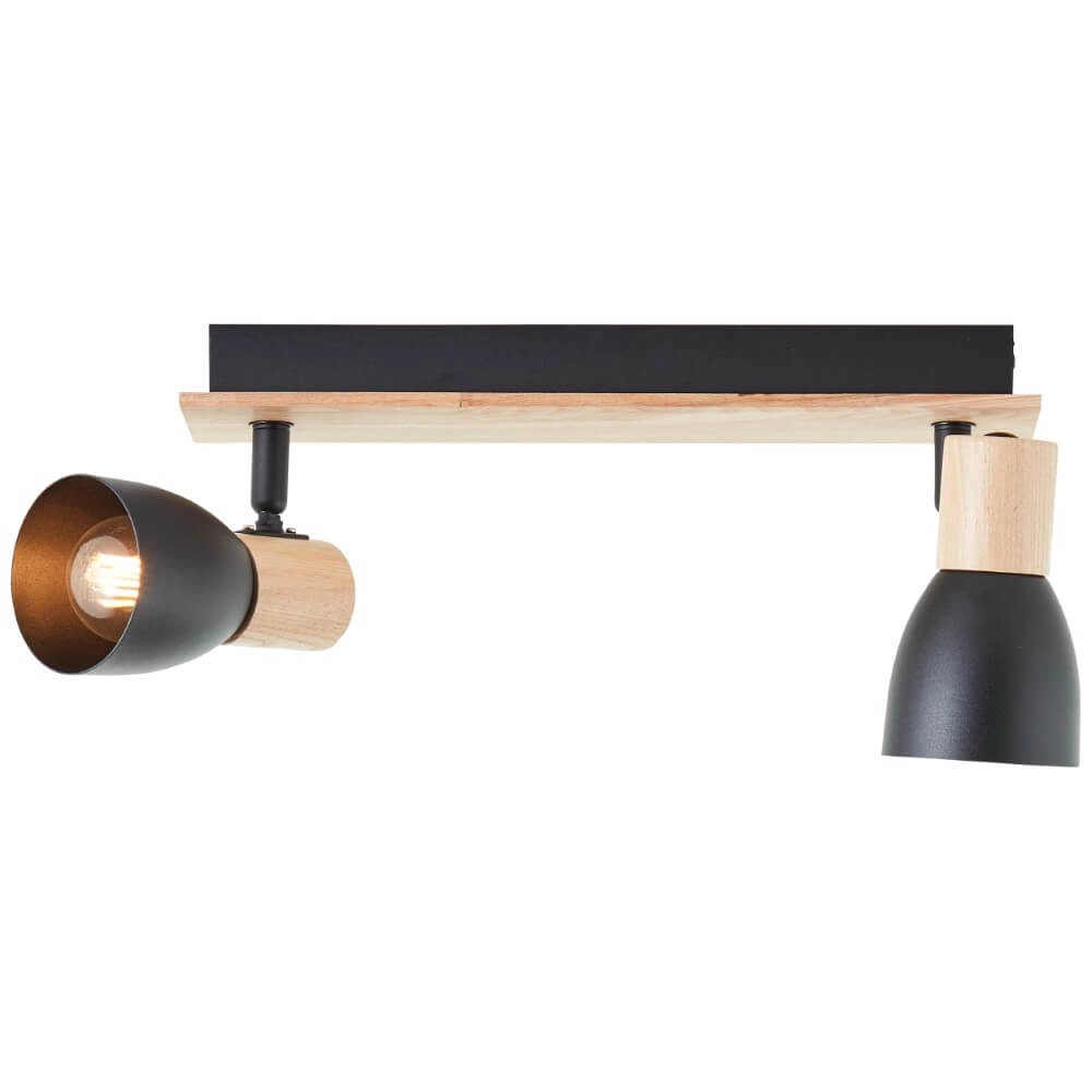 Plafonnier Daintree 2 lumières noir Brilliant 4004353408670