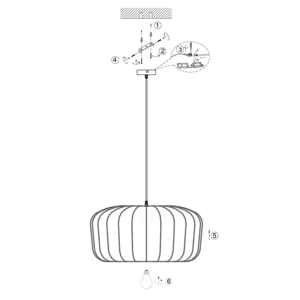 Suspension Bohème Sable Ø 60cm Steinhauer 8712746177916