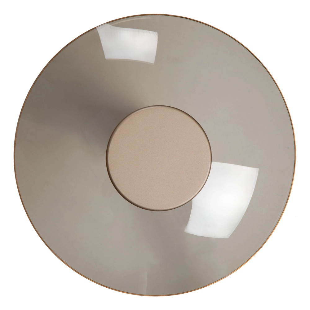 Lampe murale LED Santiago Ø 23cm - champagne avec verre ambré Premium by Lucide 5411212221896