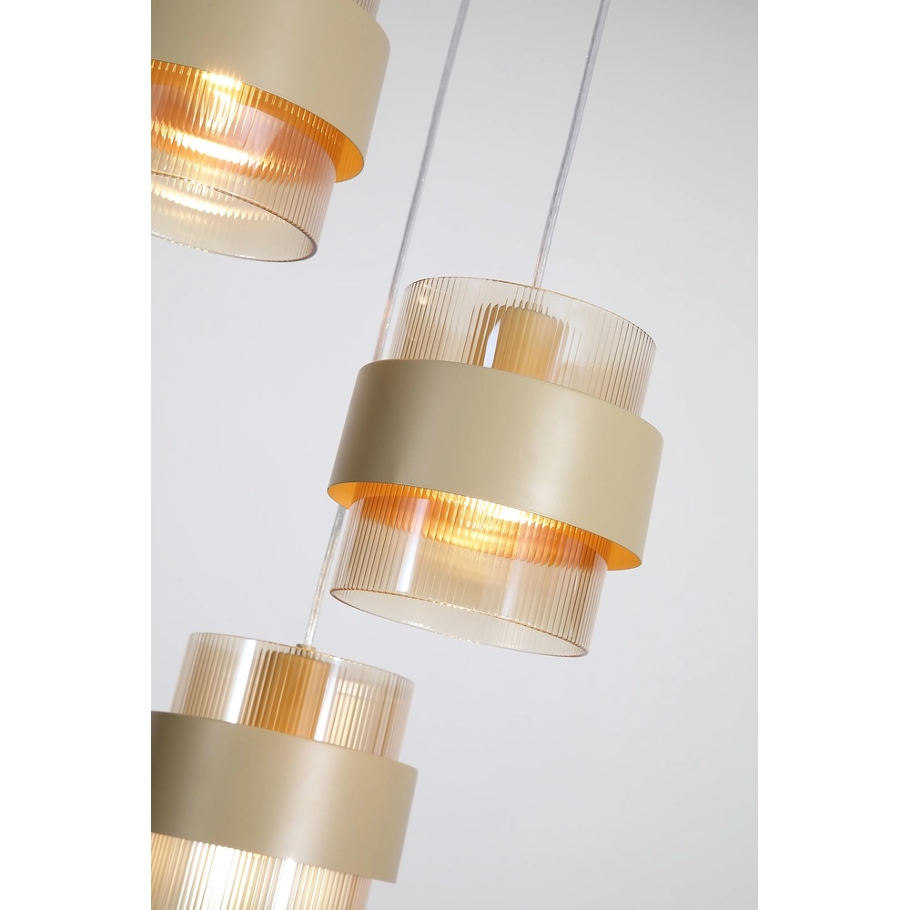 Suspension Royal 3-brun sable clair Searchlight 5053423296784