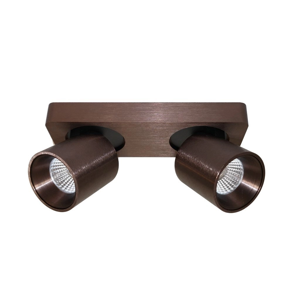 Spot LED Laguna Brun bronze à 2 lumières
