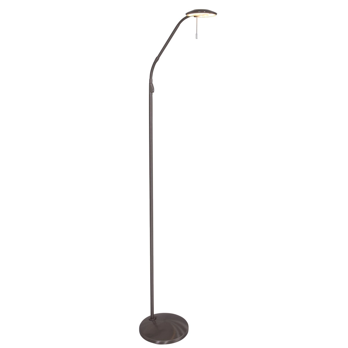 Lampadaire LED Zenith Led 118cm gris métallisé