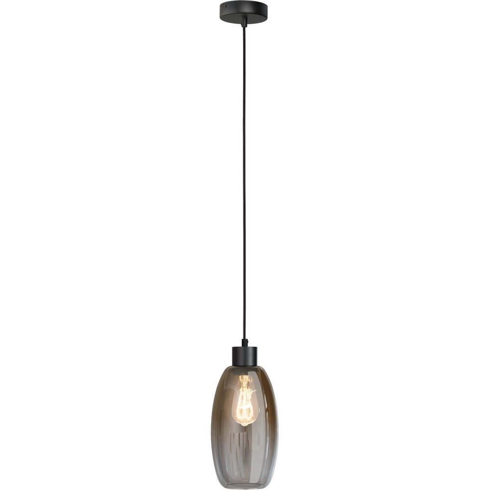 Lampe suspendue en verre Olive Ø 15cm - noir