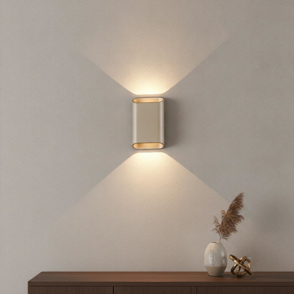 Lampe murale de conception Diaz-S Champagne faible à chaud