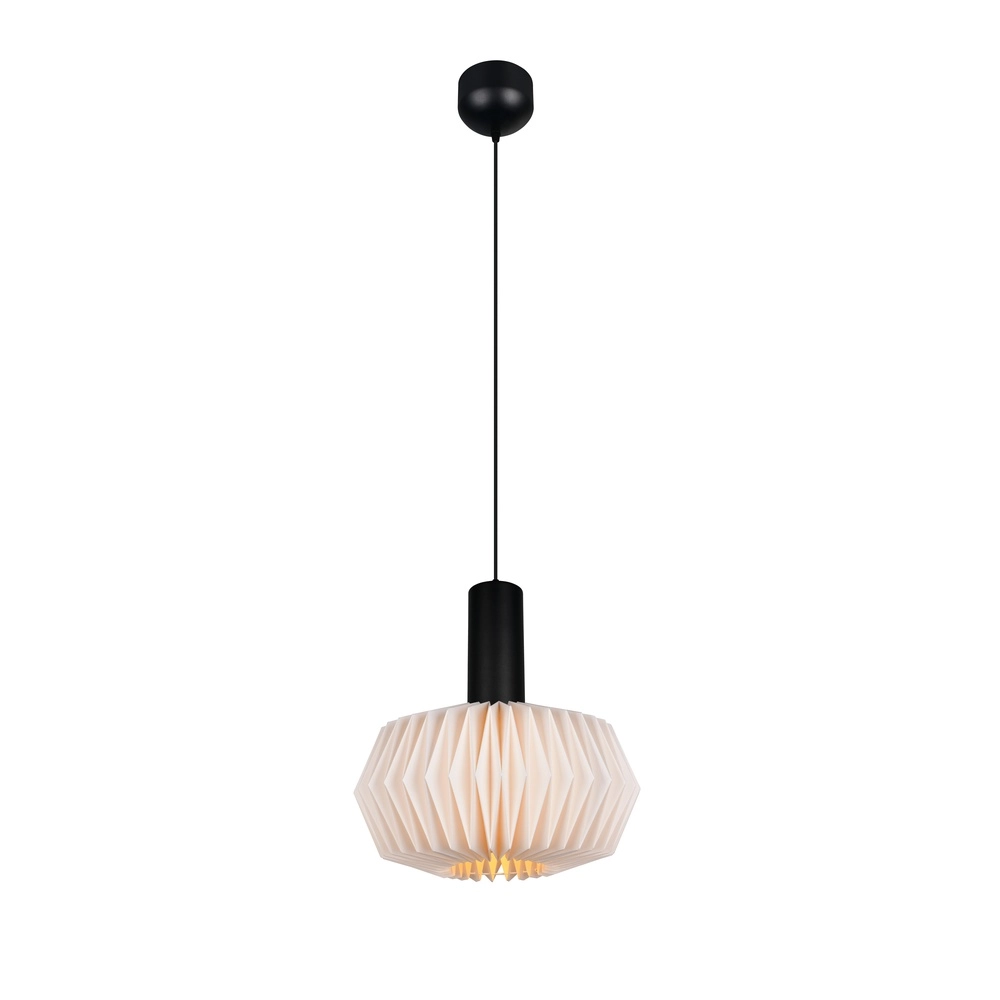 Lampe pendante moderne Larima noir et blanc