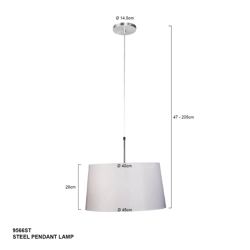 Lampe à suspension Gramineus avec capuche blanche Steinhauer 8712746088731