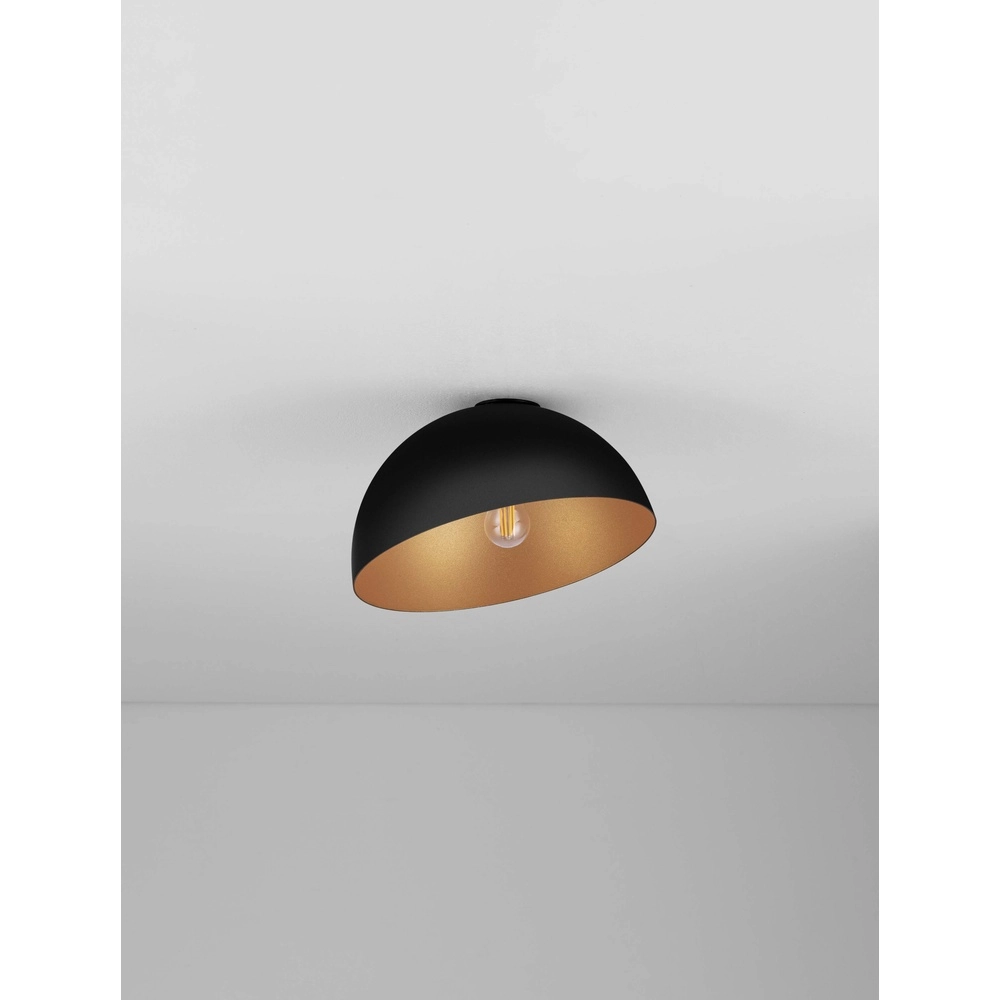 Plafonnier Onia noir avec or Ø 29cm Lyora 5212017458148