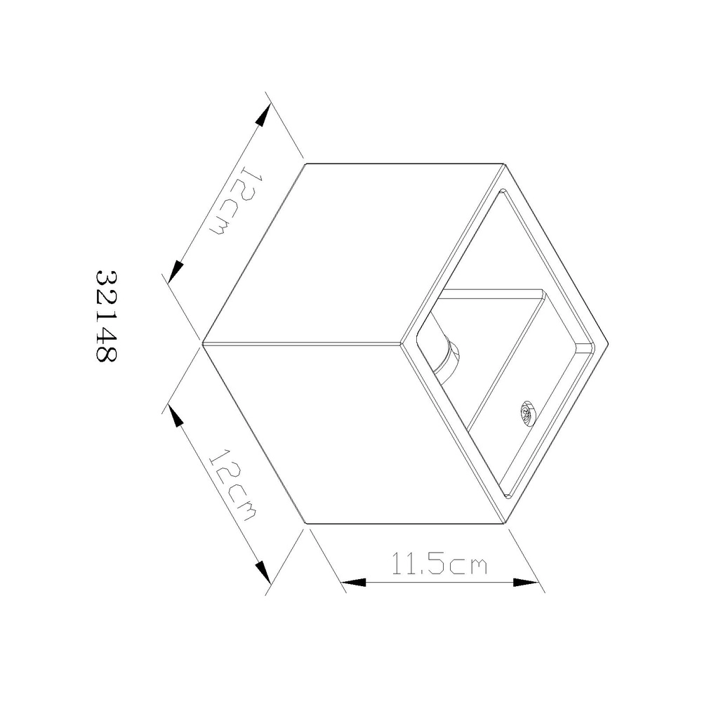 Lampe murale moderne Ferguson Gris carré Globo 9007371592913