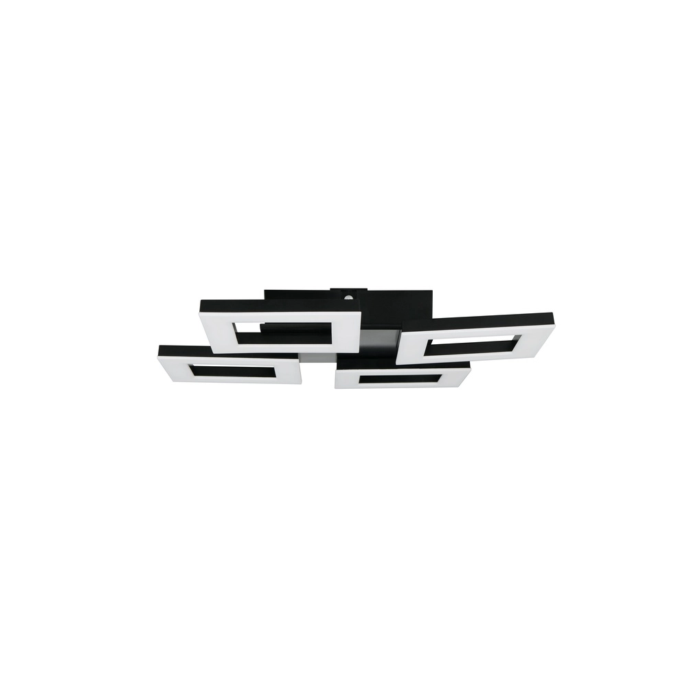 Lampe de plafond à design Cemi Carré noir Trio 4017807704334
