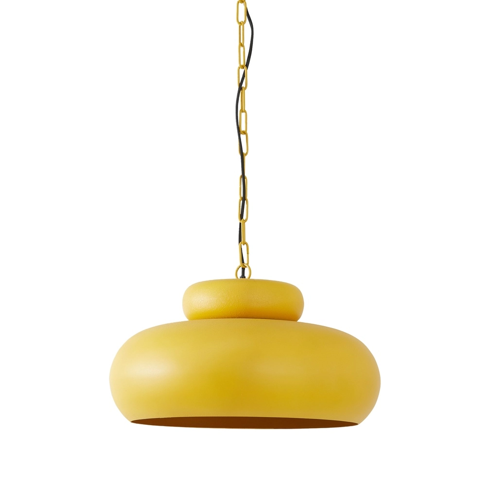 Lampe suspendue Neiva Ø 46cm - jaune ocre - 1x E27