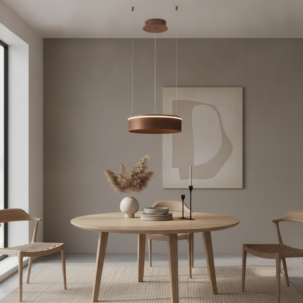 Lampe pendante moderne Olivia marron Ø 40 cm