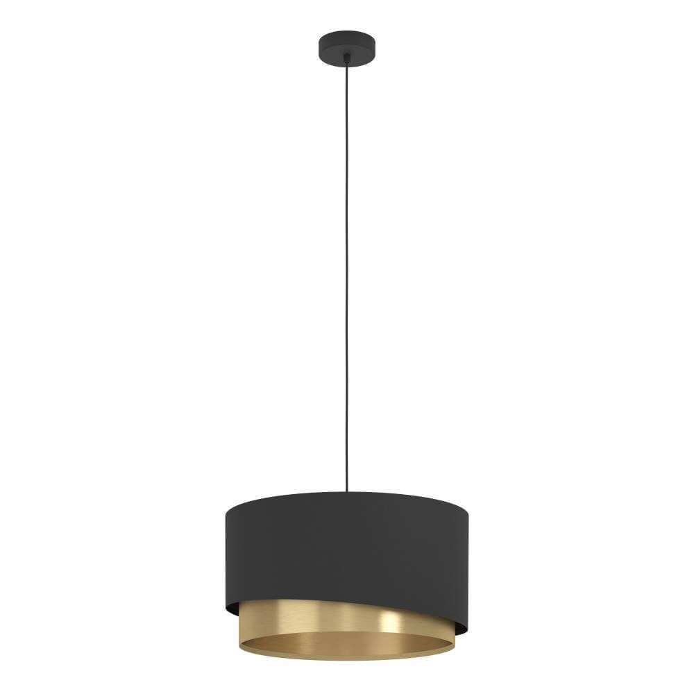 Lampe à suspension noire et dorée Manderline Ø 45 cm Lampe à suspension noire et dorée Manderline Ø 45 cm
