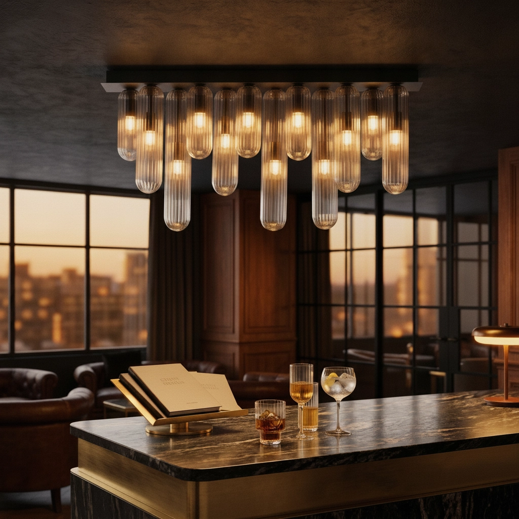 Plafonnier design Gustave Noir 12 lumières