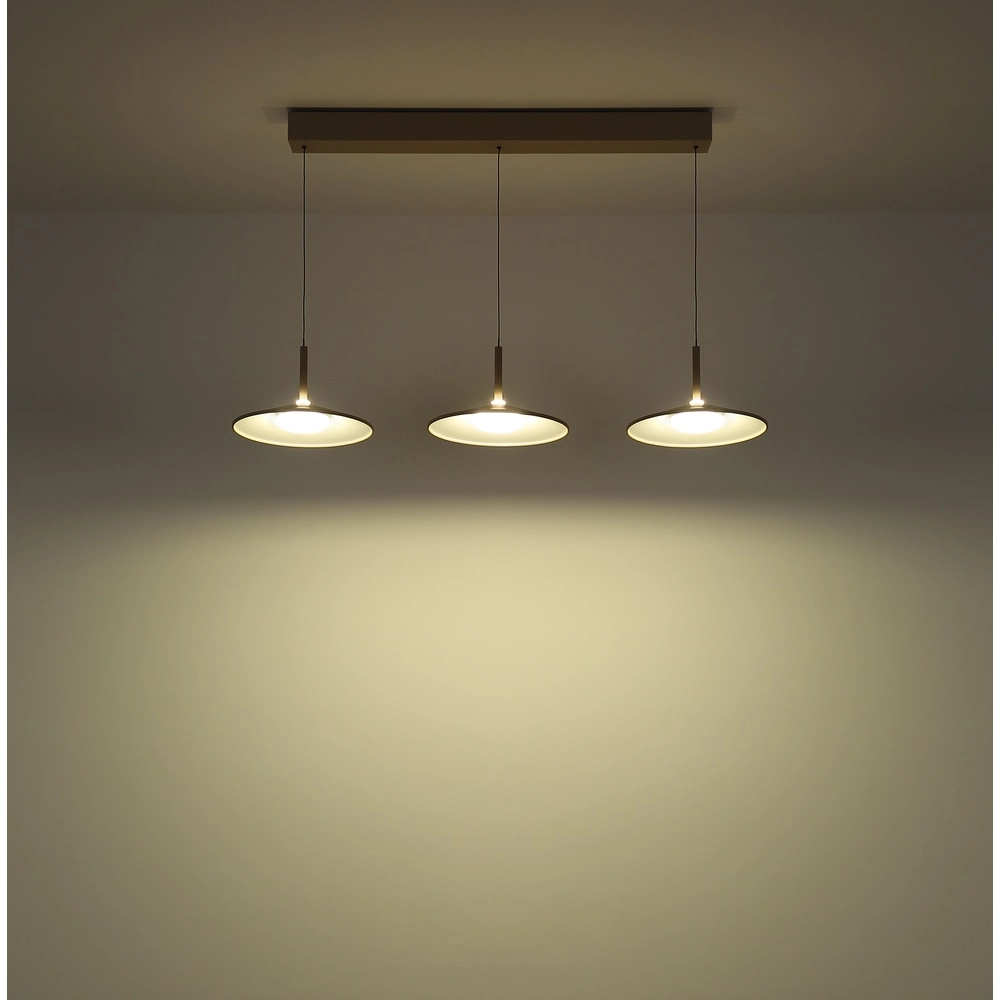 Suspension 3 lumières Lampone Design brun sable Globo 9007371572366