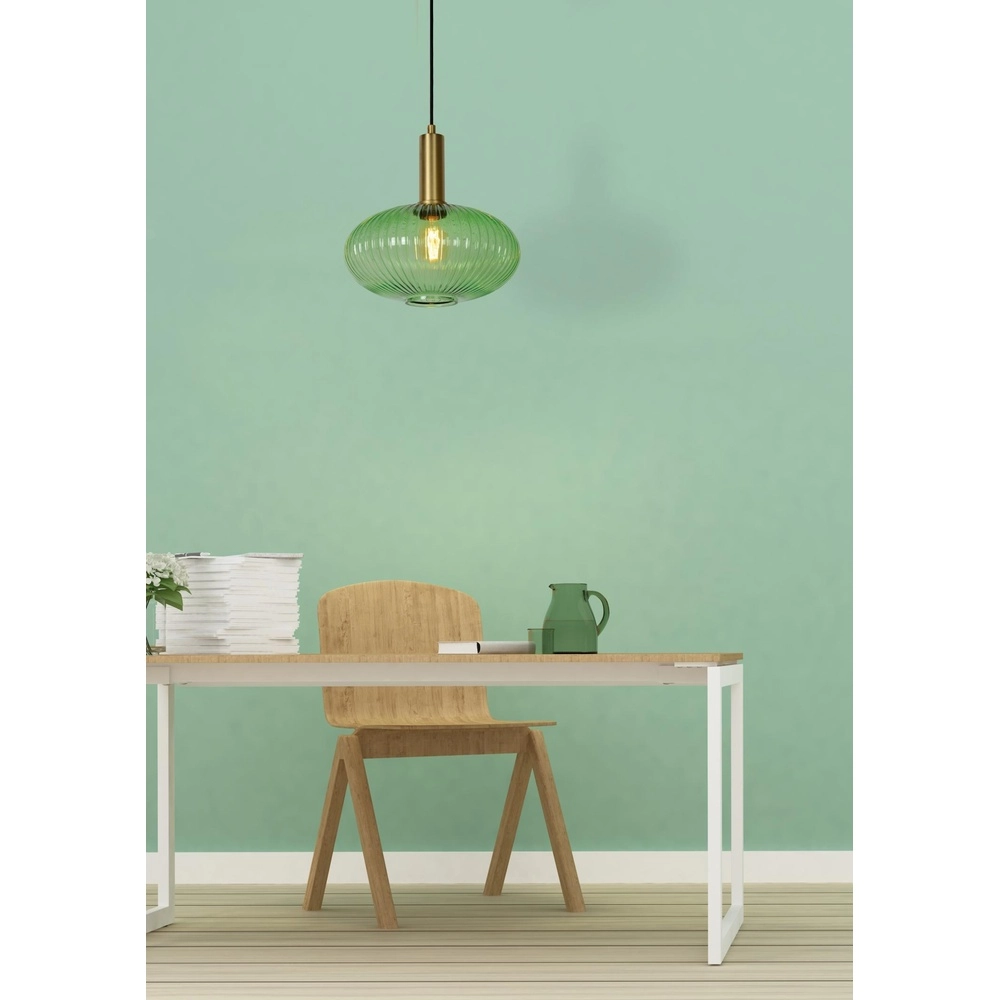 Lampe suspendue Maloto Ø 30cm vert Lucide 5411212451194