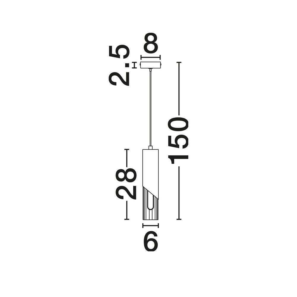 Lampe pendante de conception Modesto Ø 8 cm d’or Lyora 5212063501430