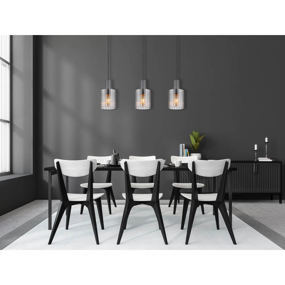 Suspension 3 lumières Tulivar Design Smoke Glass Globo 9007371459650