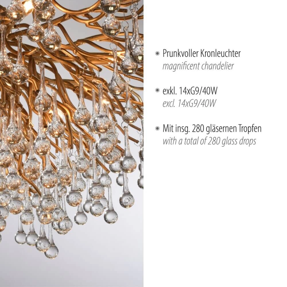 Lustre Icicle laiton 100cm Paul Neuhaus 4012248352106