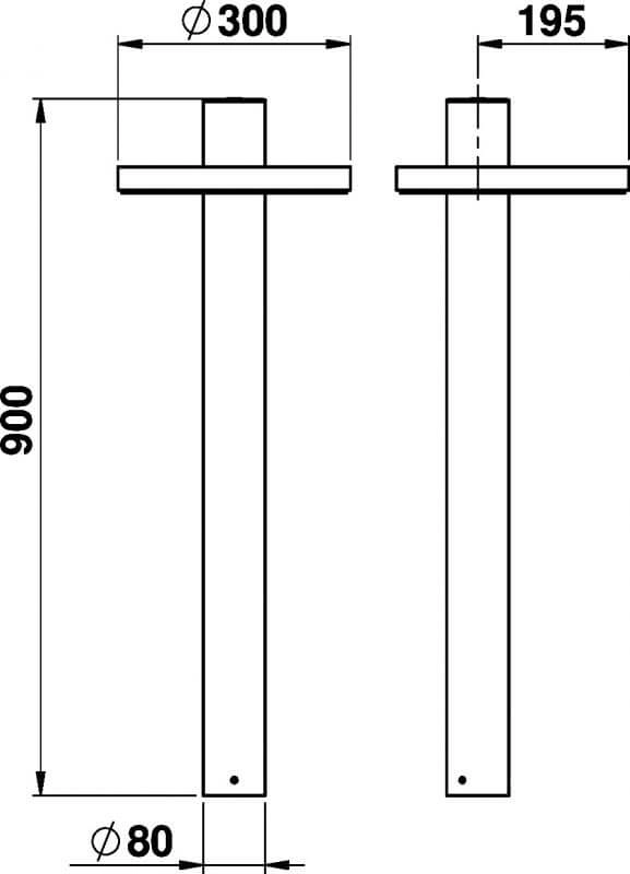 Éclairage de chemin LED Dounce 90 cm anthracite Albert 4007235220933
