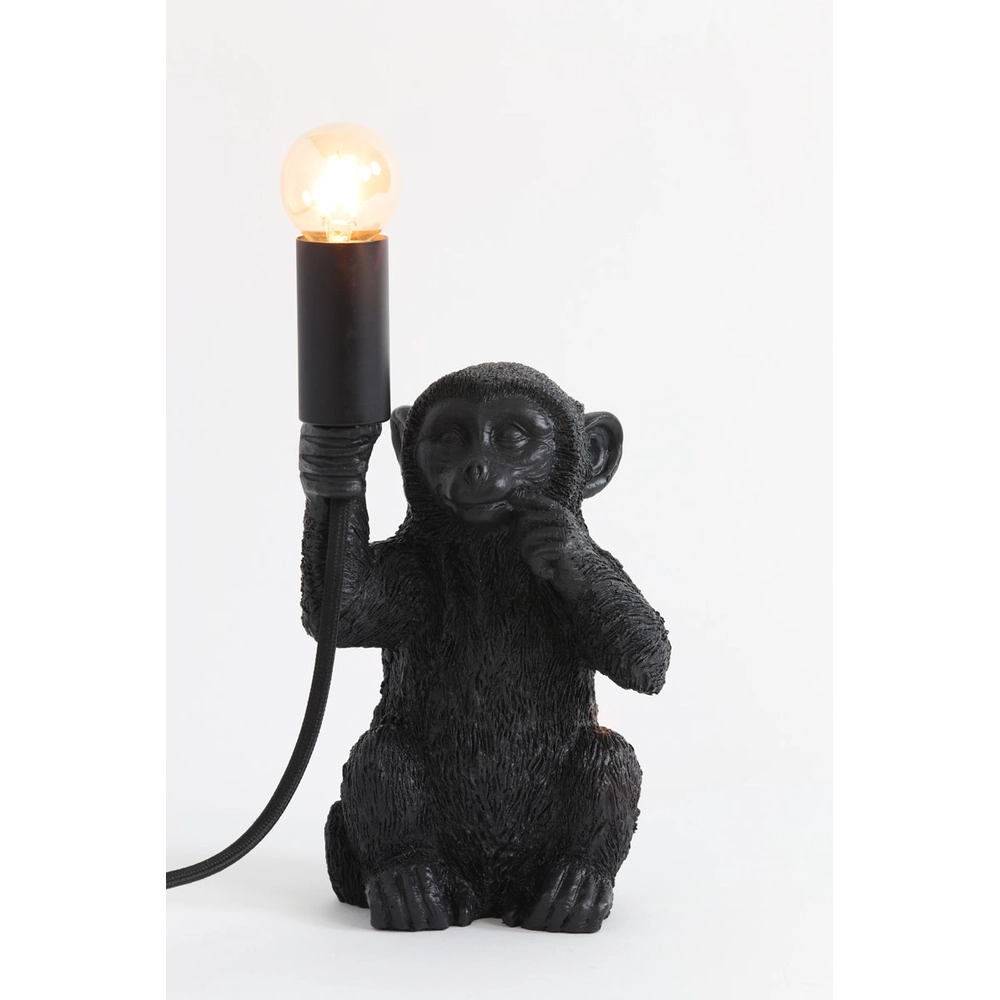 Singe lampe de table Monkey noir 23,5 cm Light & Living 8717807605384