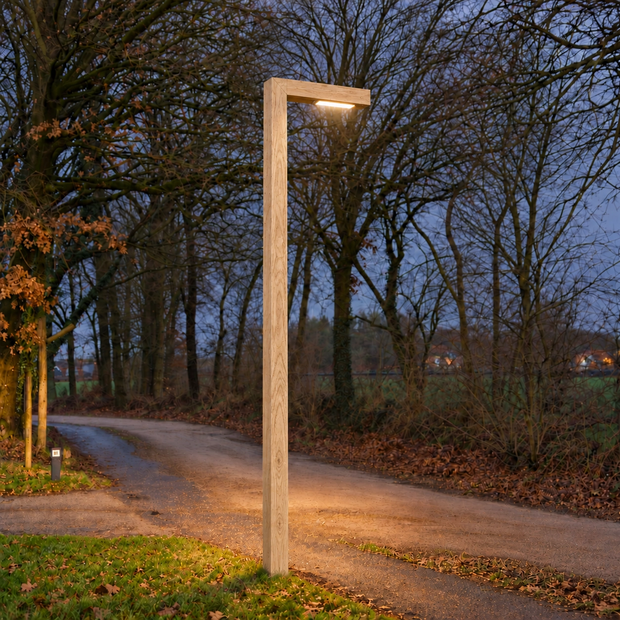 Lanterne en bois Angelo Chêne - 3M - 3000K
