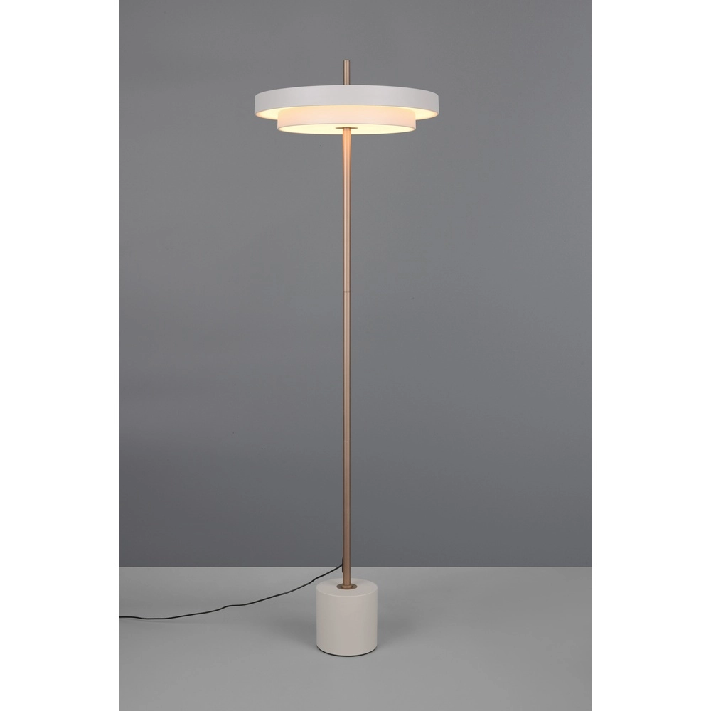 Lampadaire moderne Keaton blanc Trio 4017807655933