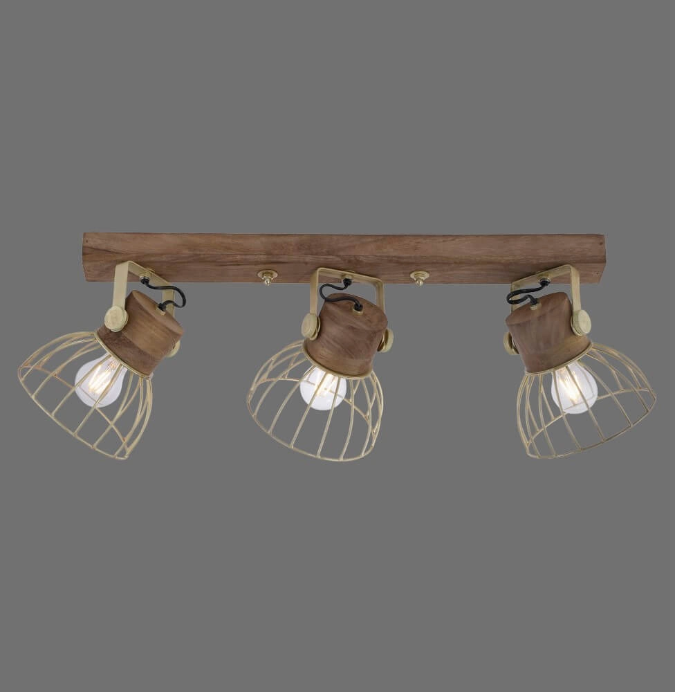 Plafonnier Alami laiton brun 3 lumières Just Light 4043689976231