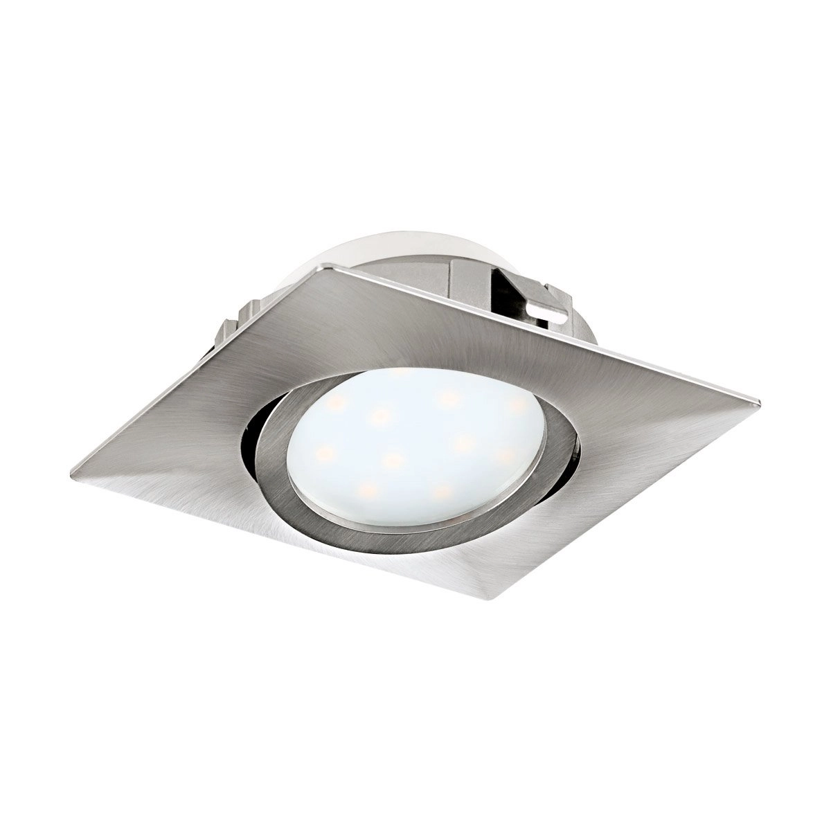 Spot de plafond LED Pineda Square 6w - 3000K - 8,4cm nickelé