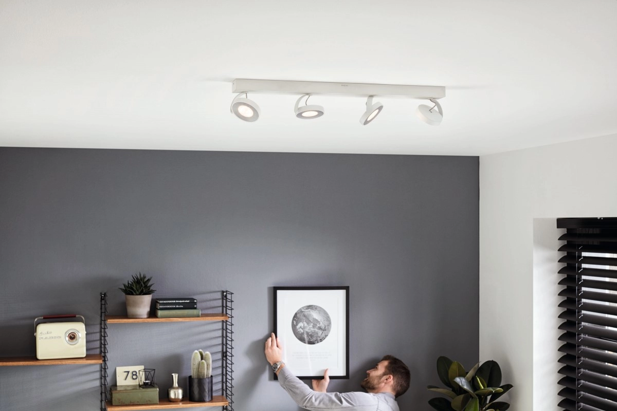 spot Clockwork 4 lumières blanc Philips 8718696154526