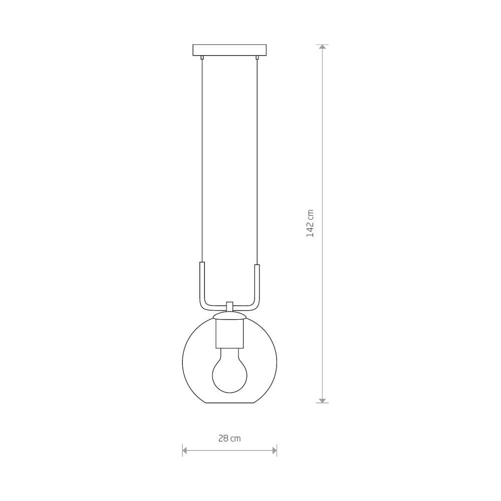 Lampe suspendue Monaco avec verre fumé Lyora 5903139936491