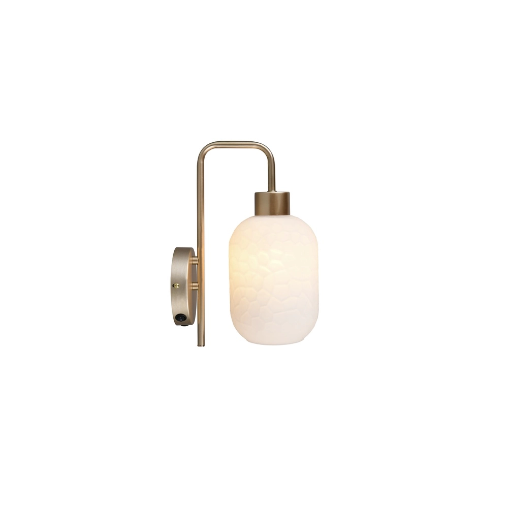Lampe murale Emelie Or avec verre blanc Trio 4017807724349