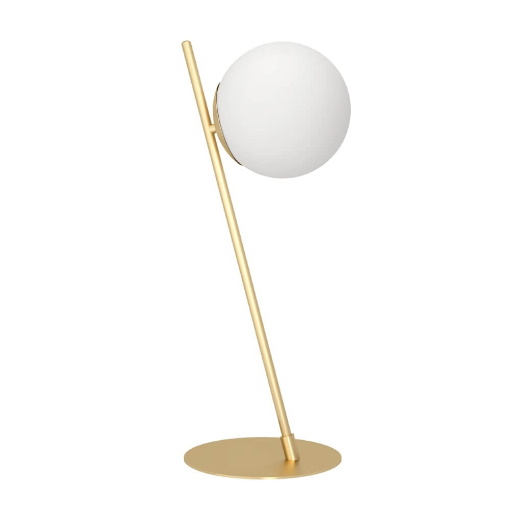 Lampe de table Rondo 4 or avec sphère blanche Lampe de table Rondo 4 or avec sphère blanche