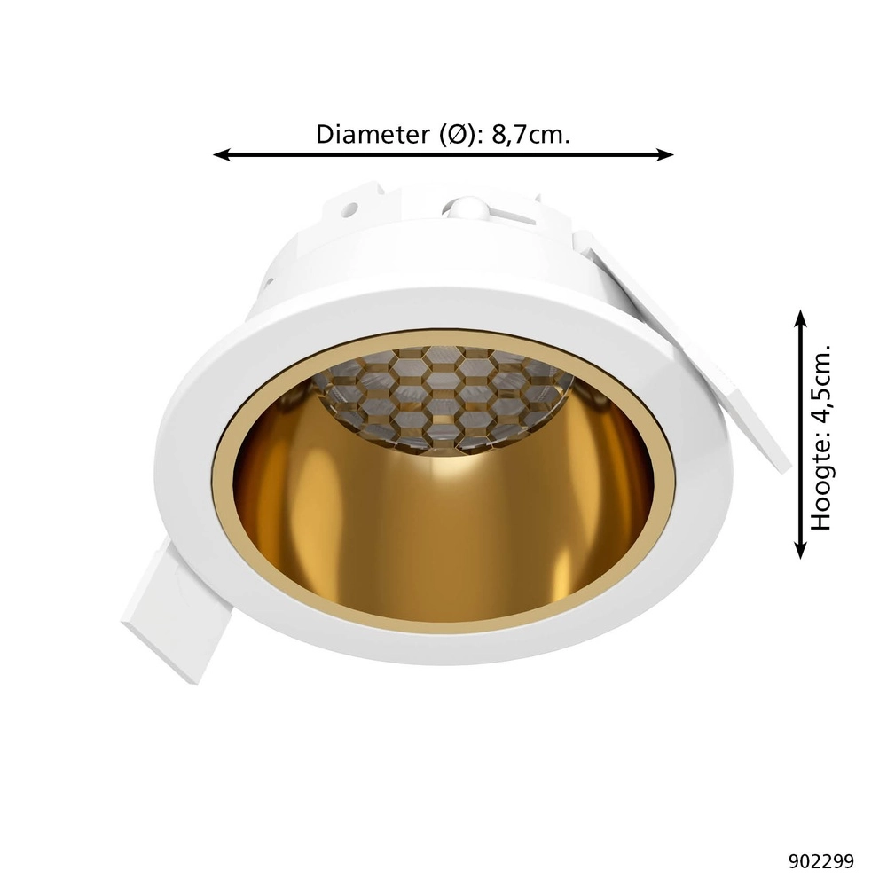 Spot encastré smart Yebra-Z blanc avec or Eglo 9008606359042