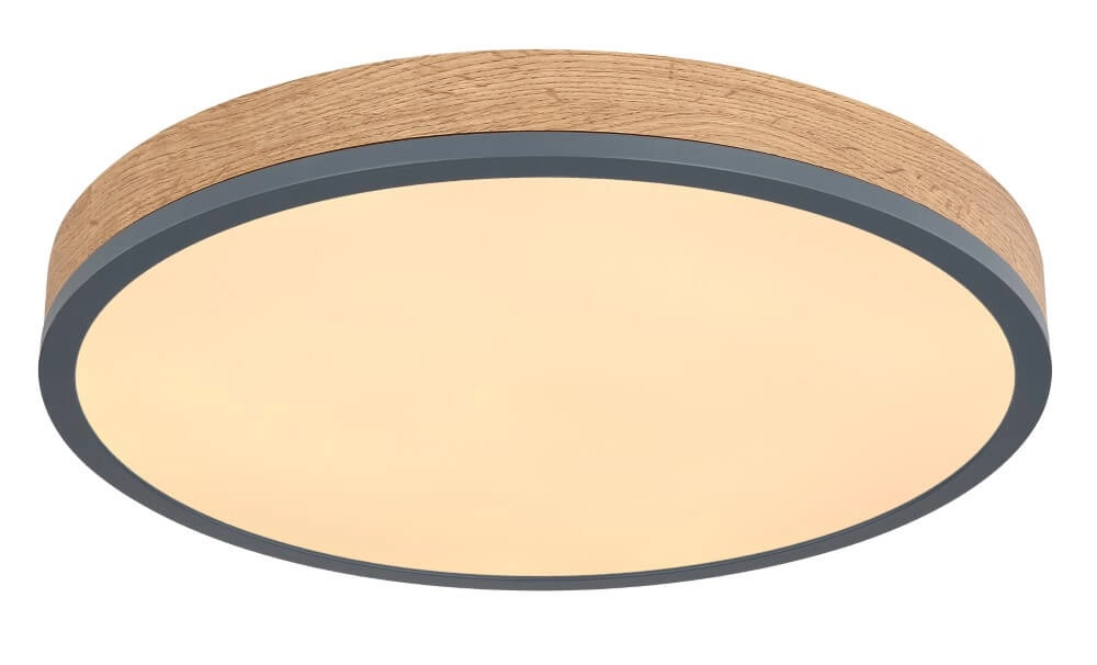 Plafonnier LED en bois Doro Ø45cm