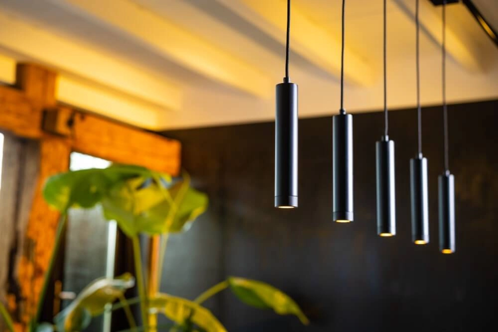 Lampe suspendue couleur sable Miller Sand 5 lumières ETH 8720195307150