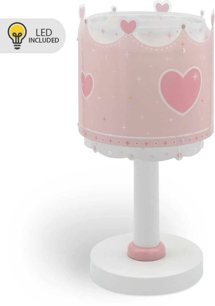 Lampe de table pour chambre d’enfant Little Queen Lueur rose dans le noir Dalber 8420406002293
